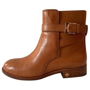 Tory Burch Tan Ankle Booties with Buckle Strap 7